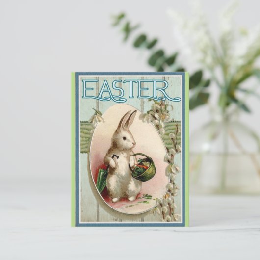  paasbunny feestdagenkaart (Staand voorkant)