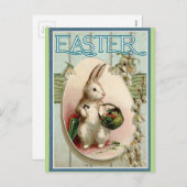  paasbunny feestdagenkaart (Voorkant / Achterkant)