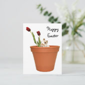 Paasbunny Feestdagenkaart (Staand voorkant)