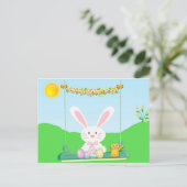 Paasbunny Feestdagenkaart (Staand voorkant)