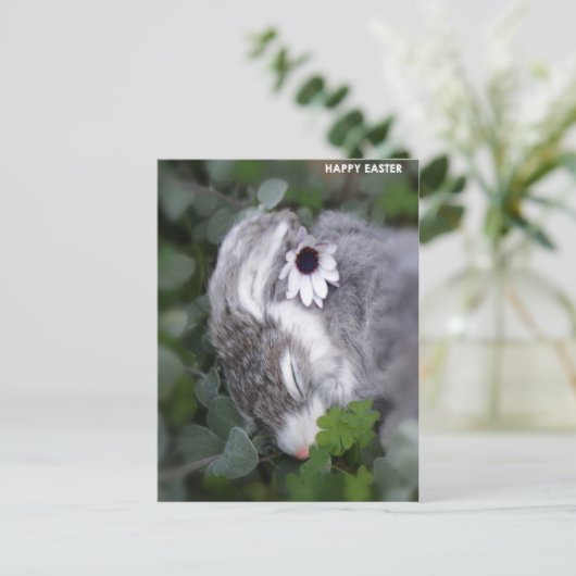 Paasbunny Feestdagenkaart (Staand voorkant)