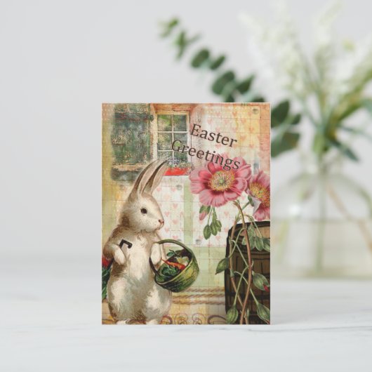  paasbunny feestdagenkaart (Staand voorkant)