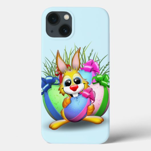 PaasBunny Funny and Cute Character Biting an Eg Case-Mate iPhone Case (Achterkant)