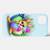 PaasBunny Funny and Cute Character Biting an Eg Case-Mate iPhone Case (Achterkant (horizontaal))