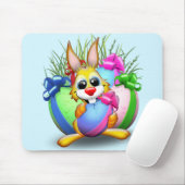 PaasBunny Funny and Cute Character Biting an Eg Muismat (Met muis)