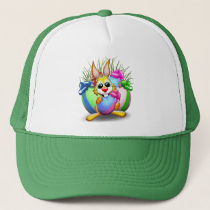 PaasBunny Funny and Cute Character Biting an Eg Trucker Pet