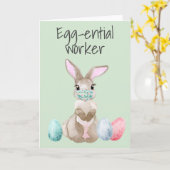 Paasbunny Funny Essential Worker Covid Kaart (Gele Bloem)