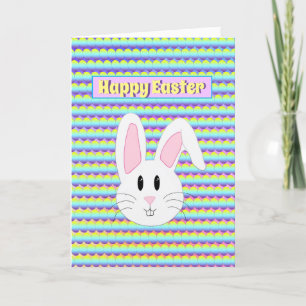 Paasbunny Funny met Colorful Eggs Easter Feestdagen Kaart