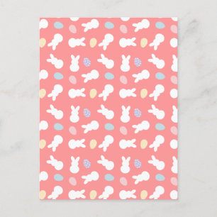 paasbunny, gedecorbeerd eipatroon briefkaart