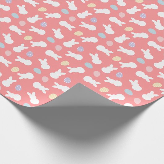 paasbunny, gedecorbeerd eipatroon cadeaupapier (Hoek)