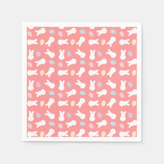 paasbunny, gedecorbeerd eipatroon servet (Voorkant)