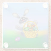 Paasbunny Glazen Onderzetter (Achterkant)