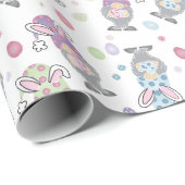 Paasbunny Gnome Patroon Cadeaupapier (Rol Hoek)