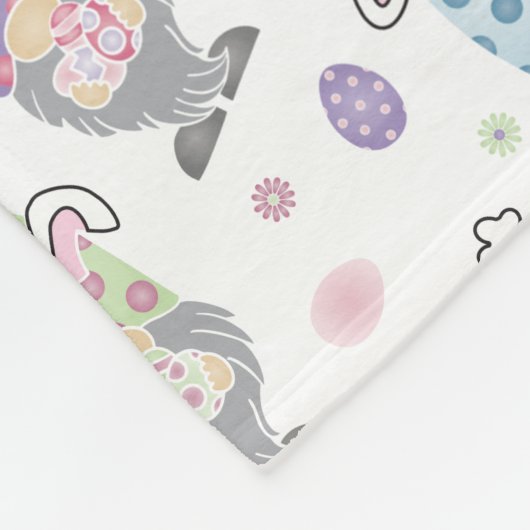 Paasbunny Gnome Patroon Fleece Deken (Hoek)