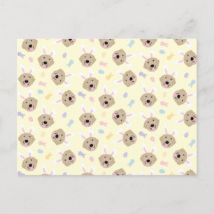 Paasbunny Golden Retriever Patroon Briefkaart