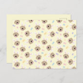 Paasbunny Golden Retriever Patroon Briefkaart (Voorkant / Achterkant)