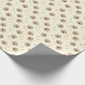 Paasbunny Golden Retriever Patroon Cadeaupapier (Hoek)