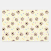 Paasbunny Golden Retriever Patroon Inpakpapier Vel (Voorkant)