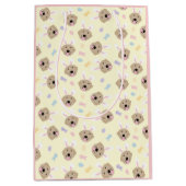 Paasbunny Golden Retriever Patroon Medium Cadeauzakje (Voorkant)