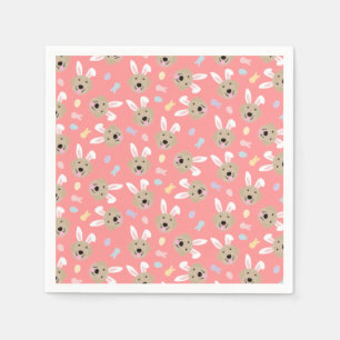 Paasbunny Golden Retriever Patroon Servet