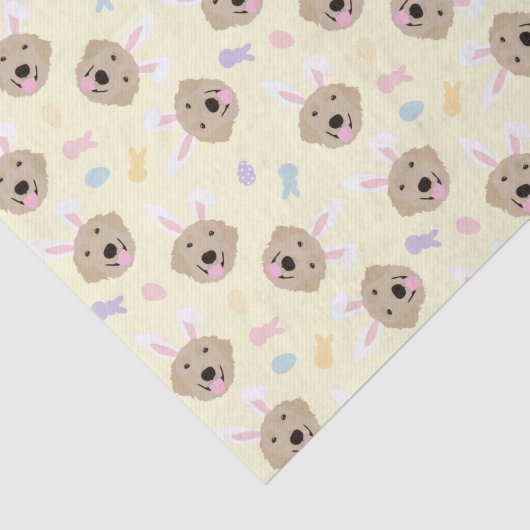 Paasbunny Golden Retriever Patroon Tissuepapier (Detail)