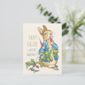  paasbunny gorging op radishes CC1110 Briefkaart (Staand voorkant)