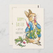  paasbunny gorging op radishes CC1110 Briefkaart (Voorkant / Achterkant)