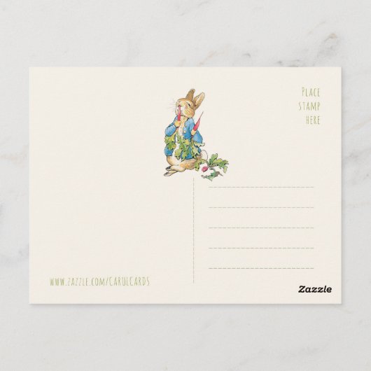  paasbunny gorging op radishes CC1110 Briefkaart (Achterkant)