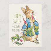  paasbunny gorging op radishes CC1110 Briefkaart (Voorkant)