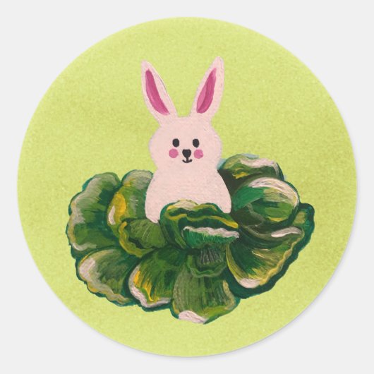 PaasBunny in Cabbage Sticker (Voorkant)