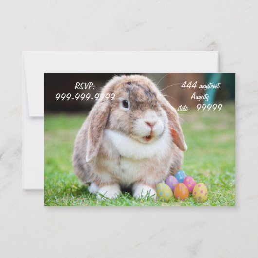 Paasbunny Kaart (Achterkant)