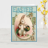 paasbunny kaart (Gele Bloem)