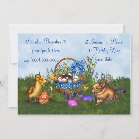 Paasbunny Kaart (Achterkant)