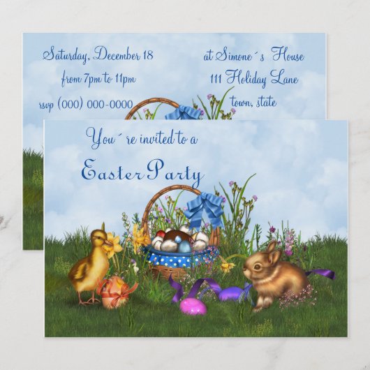 Paasbunny Kaart (Voorkant / Achterkant)