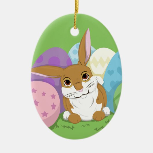 Paasbunny Keramisch Ornament (Voorkant)
