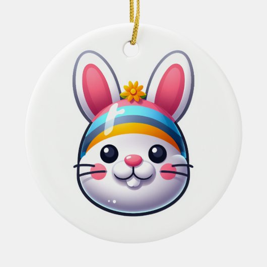Paasbunny Keramisch Ornament (Voorkant)