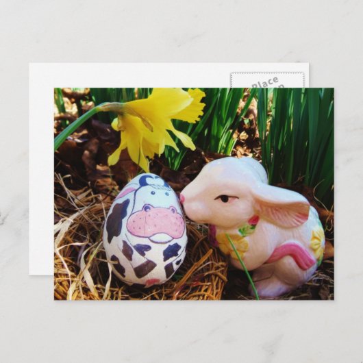 PaasBunny Koe Egaliday Briefkaart (Voorkant / Achterkant)