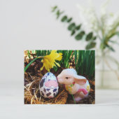 PaasBunny Koe Eieren Feestdagenkaart (Staand voorkant)