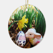 PaasBunny Koe Eieren Keramisch Ornament (Links)