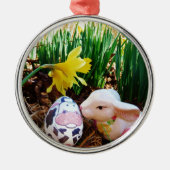 PaasBunny Koe Eieren Metalen Ornament (Voorkant)