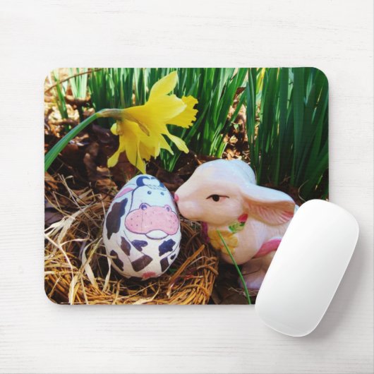 Paasbunny Koe Eieren Muismat (Met muis)