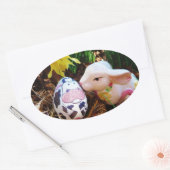 PaasBunny Koe Eieren Ovale Sticker (Envelop)