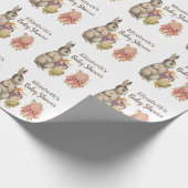 PaasBunny  konijn en Baby shower van kippen Cadeaupapier (Hoek)