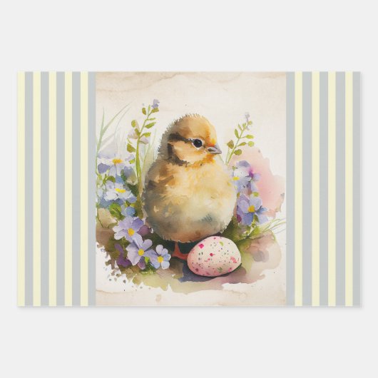  paasbunny & kuiken inpakpapier vel (Voorkant 3)