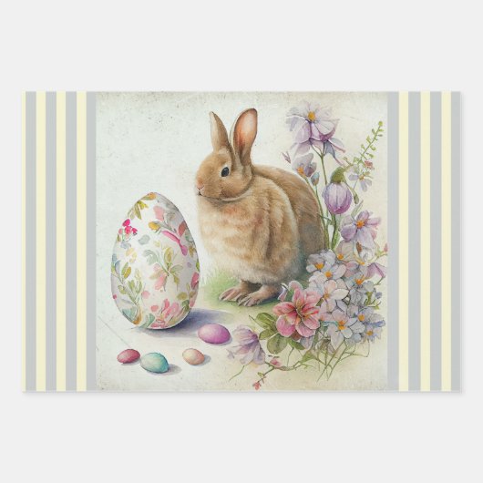  paasbunny & kuiken inpakpapier vel (Voorkant 2)