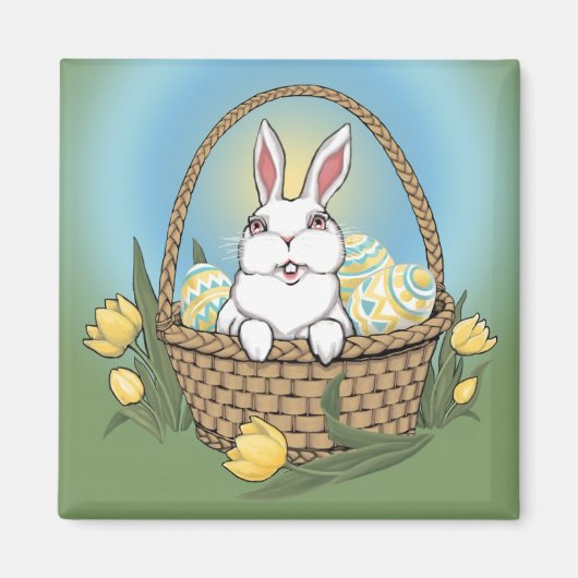 Paasbunny Magnet Festive Easter Giften Magnets (Voorkant)