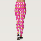 PaasBunny met Basket Fuchsia Background Leggings (Achterkant)