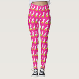 PaasBunny met Basket Fuchsia Background Leggings