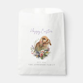 Paasbunny met bloemen bedankzakje (Voorkant)