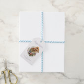 Paasbunny met bloemen cadeaulabel (Met Touw)